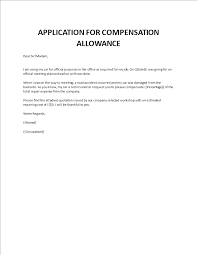 How do write the mobile allowance letter. Application For Compensation Allowance To Boss