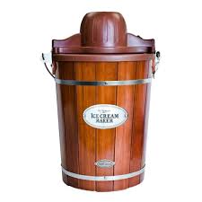 See more ideas about ice cream makers, ice cream, ice cream maker. Nostalgia Vintage 6 Qt Dark Wood Bucket Electric Ice Cream Maker Icmp600wd The Home Depot