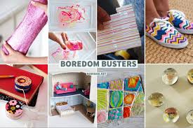 This board includes boredom busters for kids of all ages. 25 Boredom Busters Nobiggie