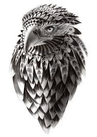 Big Bird With White Head And Black Body Fantasy American Eagle Fine Art Illustration Print Drawing Black And White Shaman Eagle 11x17 Eagle Drawing White Bird Tattoos Eagle Art