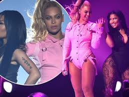 Nicki minaj is giving the game a run for his money in the crotch game. Beyonce And Nicki Minaj Gyrate And Twerk Through Sexually Charged Performance Of Feeling Myself At Tidal X Concert Irish Mirror Online