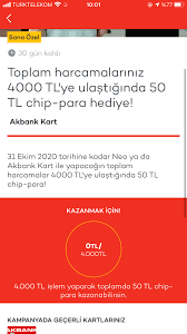 You can bank from anywhere, without ever having to visit an akbank branch office. Akbank Kart 4000 Tl Ye 50 Tl Chip Para
