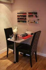 Small Space Nail Station L Nail Technician Room Home Nail Salon Set Up Idea Home Nail Salon Nail Station Nail Technician Room