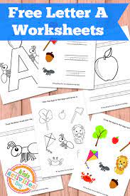 Let's trace the lines on cute worksheets. Fun Letter A Worksheets Printable Preschool Pack Kids Activities Blog