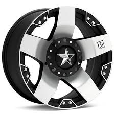 Black And White Rockstar Rims Kmc Xd Series Xd775 Rockstar Machined W Black Accent Wheels And Tires Off Road Wheels Custom Wheels