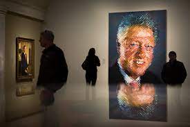 16 color silkscreen on toshanga paper, polished stainless steel cylinder, and maple wooden box/platform, 27 x 27 x 11 1/4 inches. Presidential Portraits Staring History In The Face The New York Times