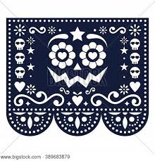 Day of the dead papel picado. Halloween Day Dead Vector Photo Free Trial Bigstock