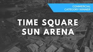 time square sun arena built using klip lok cladding and