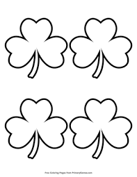 Click and print any of these leaf templates, stencils and pattern outlines. Simple Shamrock Outline 4 Coloring Page Free Printable Pdf From Primarygames