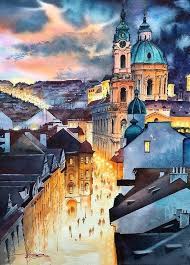 Pen and watercolor is an awesome combination for rendering details and little snapshots of life. A Love For Travelling And Realistic Watercolor Paintings Landscape Art Painting Realistic Watercolor Paintings Watercolor Landscape Paintings
