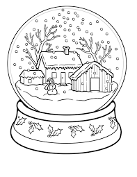 Coloring pages for kids winter coloring pages coloring pages are fun for children of all ages and are a great educational tool that helps children develop fine motor skills, creativity and color recognition! Free Printable Winter Coloring Pages Snow Globe With Christmas For Kids Grade Print Sled Page To Themed Sheets Oguchionyewu