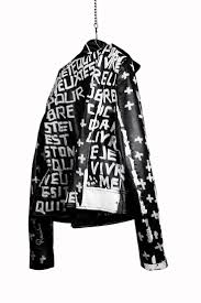 Black And White Jacket Mens Rannka Plus Black White Hand Painted Moto Jacket Painted Leather Jacket Black And White Jacket Black Vegan Leather Jacket