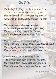 The Fridge Funny Cute Poems Funny Poems Funny Poems For Kids Poetry Funny