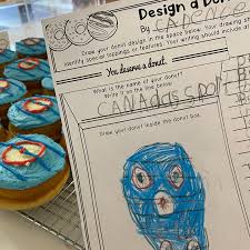 It's the last day to vote for your fave donut designs created by Mrs.  Crookes grade 2-3 class in Wyevale! Next up: Edwin's Sprinkle Face donut! I  will share each child's donut