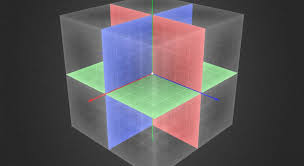 Das Raumliche Koordinatensystem 3d Modell Mozaik Digitale Bildung Und Lernen