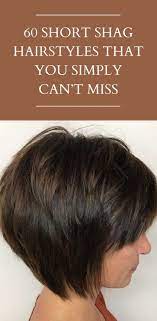 The Layered Tousled Top Pieces And Longish Bangs Give The Tapered Bob A Tomboy Appearance While The Side Pi Short Shag Hairstyles Hair Styles Shag Hairstyles