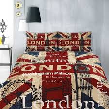 Retro London Uk Union Jack British Single Double King Bed Quilt Duvet Cover Set Bed Quilt Cover British Bedroom Quilt Cover Sets