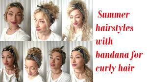 Curly thick hair headband • redesigned headband that fits like sunglasses • zazzy bandz • hair blending colors • get volume and style without the headache • made in usa • slim relaxed fit • dark espresso. Summer Hairstyles With Bandana For Curly Hair Youtube