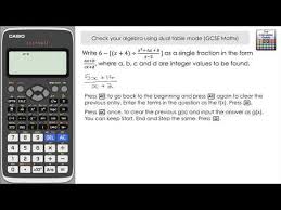 Check Your Algebra Using Dual Table Mode Gcse Maths Casio Classwiz Fx 991ex Fx 83gtx Fx 85gtxthe Calculator Guide Gcse Math Algebra Math