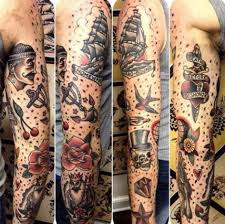 46 Ideas For Tattoo Old School Vintage Life Sleeve Tattoos Old School Tattoo Sleeve Traditional Tattoo