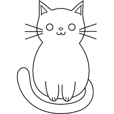 Black Balinese Cat Kucing Cat Face Drawing Cat Drawing For Kid Cat Outline