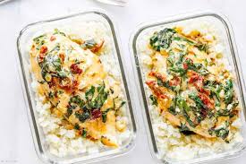 Simple, fabulous and very healthy as it's also carb free. Creamy Tuscan Chicken Recipe Cauliflower Rice Meal Prep Tuscan Chicken Meal Prep Recipe Eatwell101