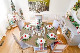 Christmas Village Table Setting And Holiday Entertaining Ideas Christmas Table Decorations Christmas Table Settings Christmas Dinner Table