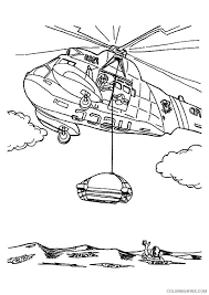 Click the lego police helicopter coloring pages to view printable version or color it online (compatible with ipad and android tablets). Helicopter Coloring Pages Rescue At Sea Coloring4free Coloring4free Com
