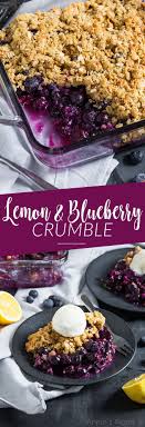 This Lemon And Blueberry Crumble Is Easy To Make And Full Of Flavour Sweet Tart Crisp Juicy It Blueberry Crumble Crumble Recipe Blueberry Crumble Recipes