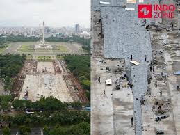 Monumen dengan tinggi 132 meter atau 433 kaki ini dibangun untuk. Sempat Dihentikan Pemprov Dki Jakarta Lanjutkan Revitalisasi Monas Indozone Id