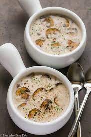 Creamy Mushroom Soup Recipe Yummly Recipe Creamy Mushroom Soup Mushroom Soup Recipes Homemade Mushroom Soup