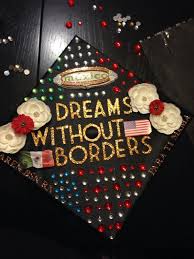 Grad Cap Dreams Without Borders College Graduation Cap Decoration Graduation Cap Decoration Graduation Cap