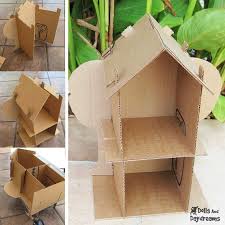 Maison De Poupe En Carton Bricolages En Carton Carton Diy Maison De Poupee En Carton