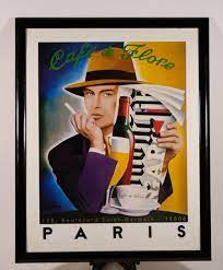 Starring vanessa paradis, hélène florent, evelyne brochu, marin gerrier Lot French Drinks Poster Cafe De Flore Paris By Razzia