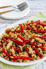 The recipe suggests using a mixture of pork and turkey, but you can use all ground turkey for flavorful — and healthier — results. Thai Inspired Ground Turkey Stir Fry Kalyn S Kitchen