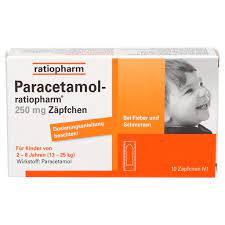 Paracetamol Ratiopharm 250 Mg Zapfchen 10 St Medikamente Per Klick De