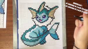 Découvre plein d'images 2d et 3d ou crée ton propre pixel art. Tuto I Comment Dessiner Aquali How To Draw Vaporeon Pixelart Youtube