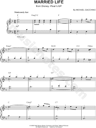 Print and download married life (theme from up) for easy piano (w/chords) sheet music. Married Life From Up Sheet Music Easy Piano Piano Solo In F Major Download Print Easy Piano Sheet Music Download Sheet Music
