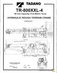 Tadano Tr 800xxl 4 80 Ton Rough Terrain Crane For Sale