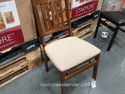 Select costco locations have the stakmore 32″ wood folding table in stores for a very limited time. Stakmore Wood Folding Chair With Upholstered Seat Costco Weekender