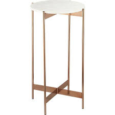 Marble Rose Gold Small Pedestal Table Cb2 Pedestal Table Rose Gold Furniture Gold End Table