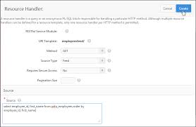 Creating and Using RESTful Web Service in Application Express 5.0