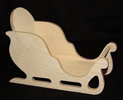 Handcrafted Santa S Unfinished Decorative Wooden Sleigh See This Great Product Wooden Sleigh Christmas Sleigh Christmas Wood Crafts
