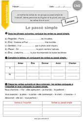 Savesave exercices de conjugaison cm2 cycle 3 la concordanc. Passe Simple Cm2 Cycle 3 Exercice Evaluation Revision Lecon