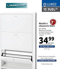 Retrouvez chaque semaine le catalogue en ligne lidl. Offre Meuble A Chaussures Blanc Livarno Living Chez Lidl