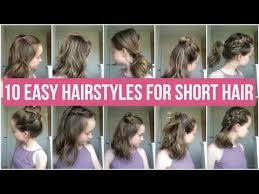 Take a look at these 15 simple hairstyles for short hair. 10 Easy Hairstyles For Short Hair Quick And Simple Hairstyles For School Youtube