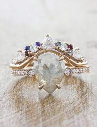 Tempest Intricate Wedding Ring With Trillion Round Diamonds Ken Dana Wedding Rings Vintage Wedding Rings Unique Vintage Engagement Rings