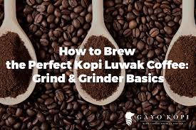 How To Brew The Perfect Kopi Luwak Coffee Grind Grinder Basics Gayo Kopi Luwak