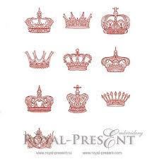 118 x 172 mm, 4.64′ x 6.79′ colors; Embroidery Design King Crowns Formats Pes Pec Hus Vip Dst Exp Sew Machine Embroidery Designs Machine Embroidery Patterns Free Machine Embroidery