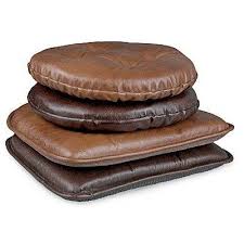 Faux Leather Chair Pad Improvements By Improvements 14 99 The Faux Leather Chair Pads Can Faux Leather Chair Leather Chair Cushions Kitchen Chair Cushions